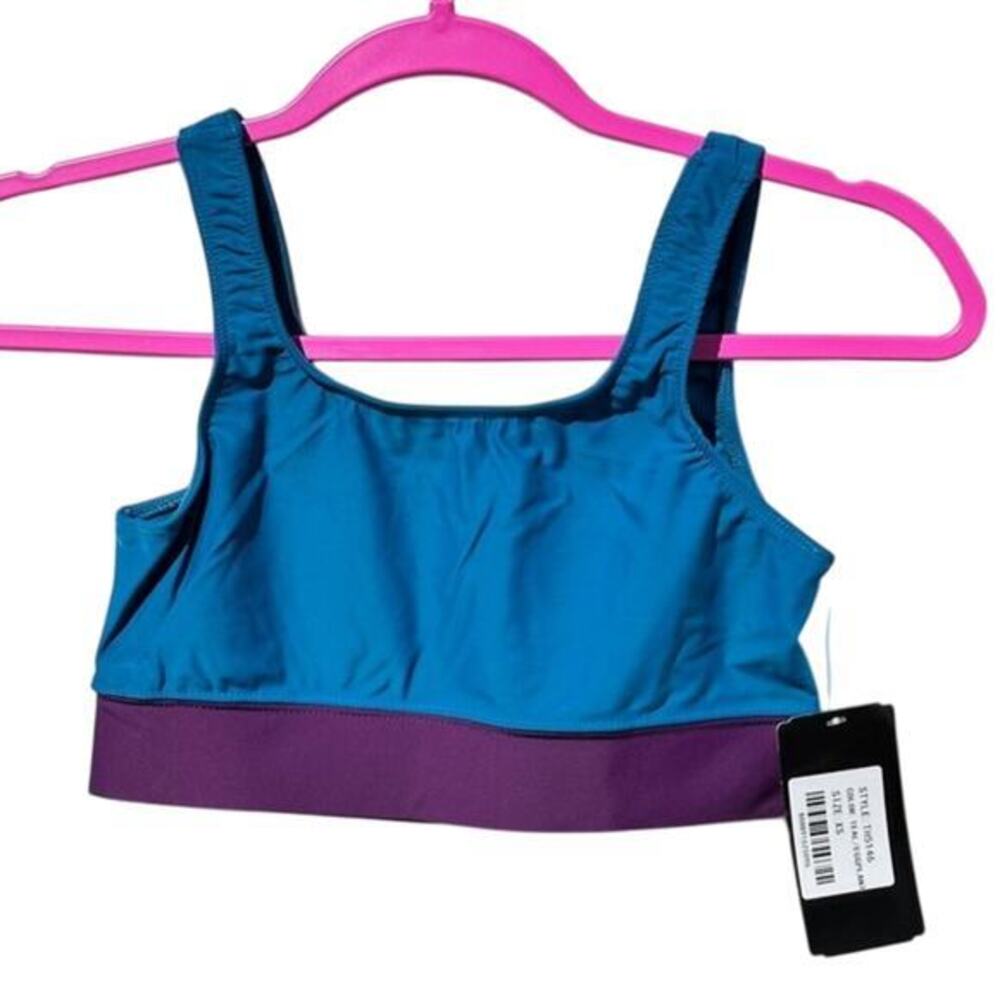 Theatricals‎ teal eggplant purple dancewear dance crop top adult XS NWT